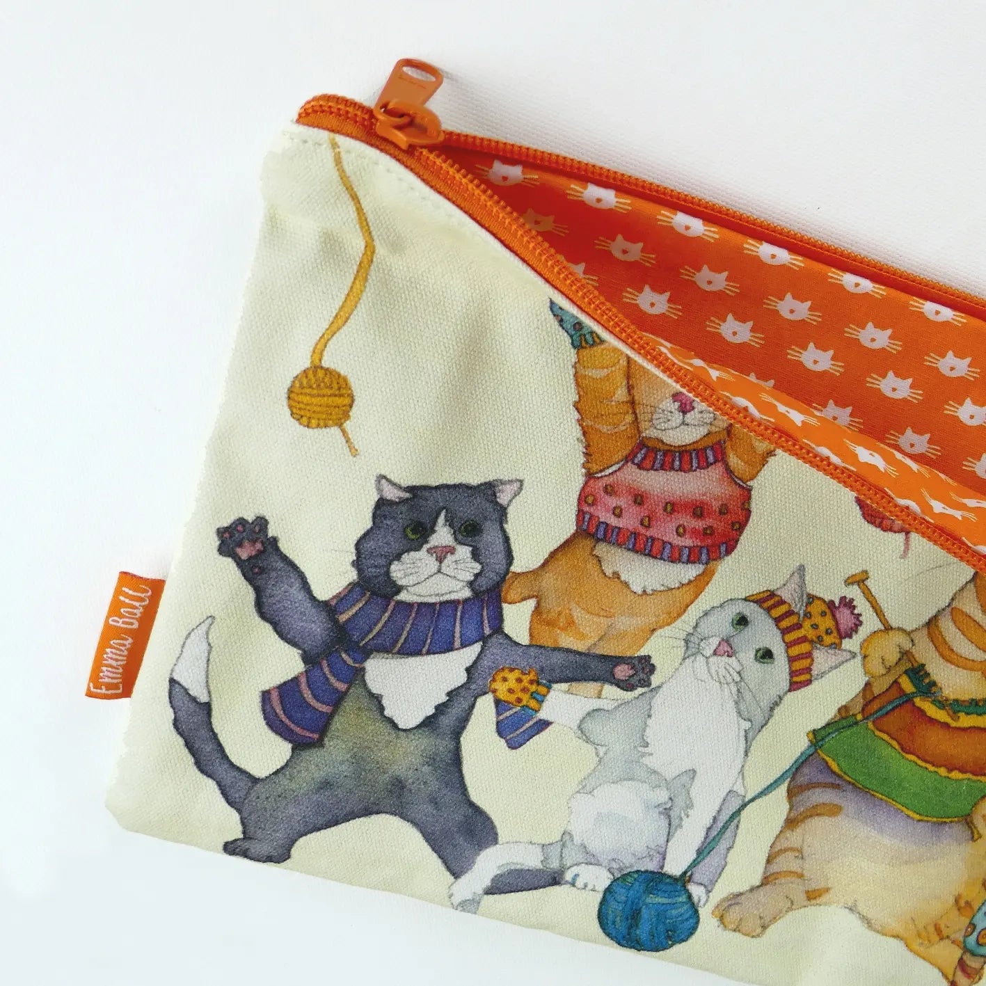 Kittens in Mittens Long Project Bag
