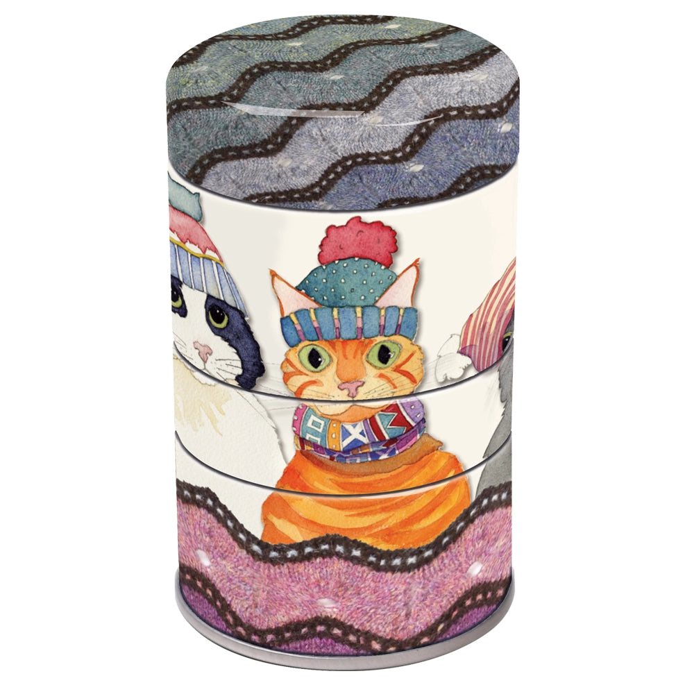 Cats in Hats . Mini Stacking Tin
