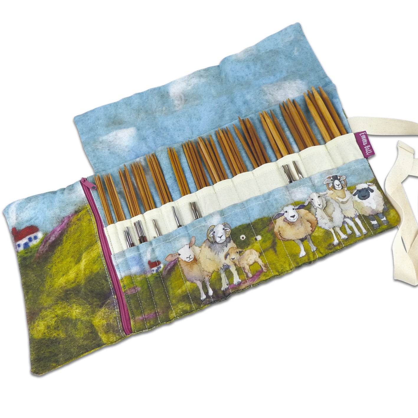 Felted Sheep Needle Wrap