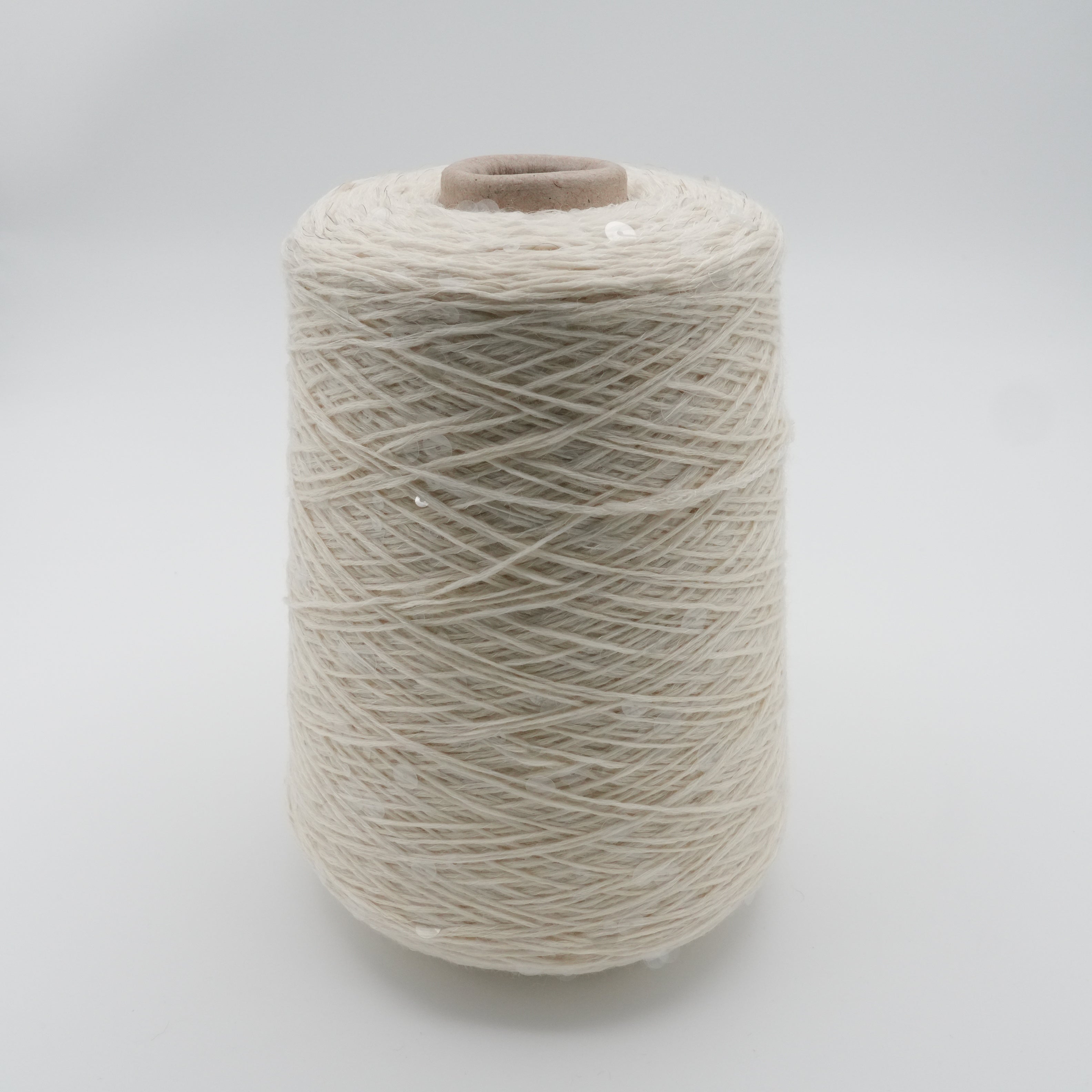 Cosmo 400m/100g (437yds/3.5oz), Sparkling Milk – 100% Merino Wool with Transparent Sequins