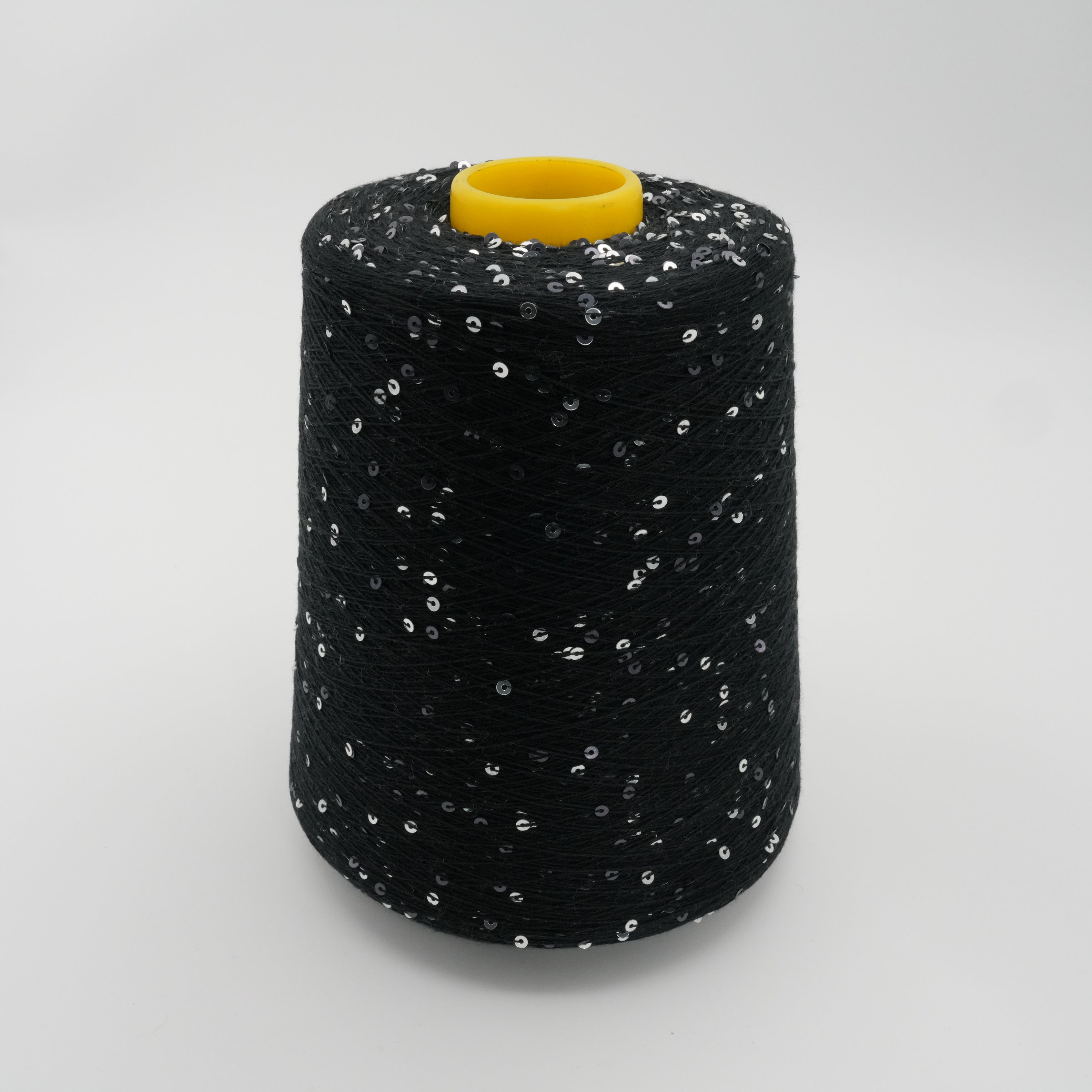 Night Silver 1200m/100g (1312yds/3.5oz), Silver – Viscose & Sequins Blend