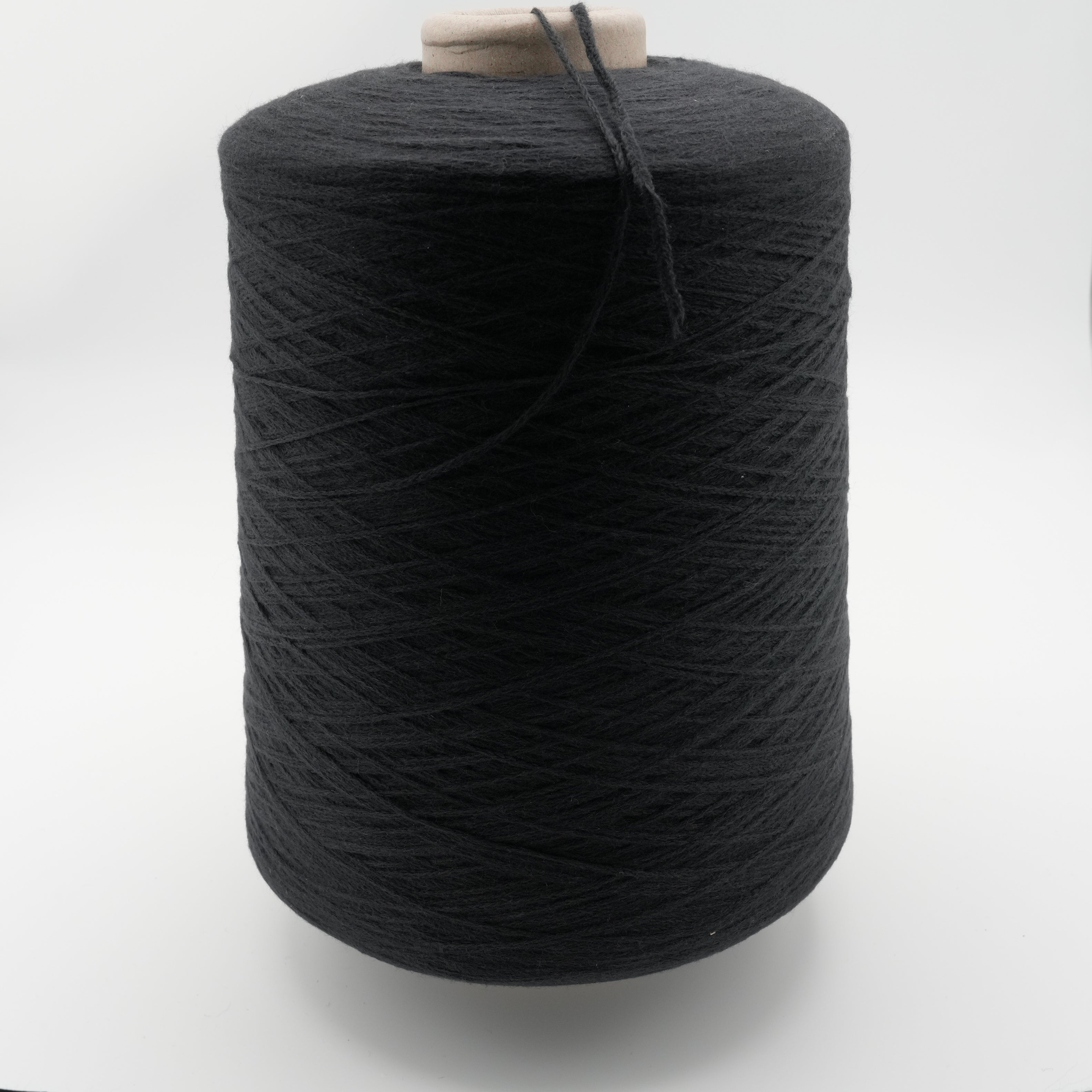 Creta 1200m/100g (1312yds/3.5oz), Ink Black – Cotton & Elastic Fiber Blend