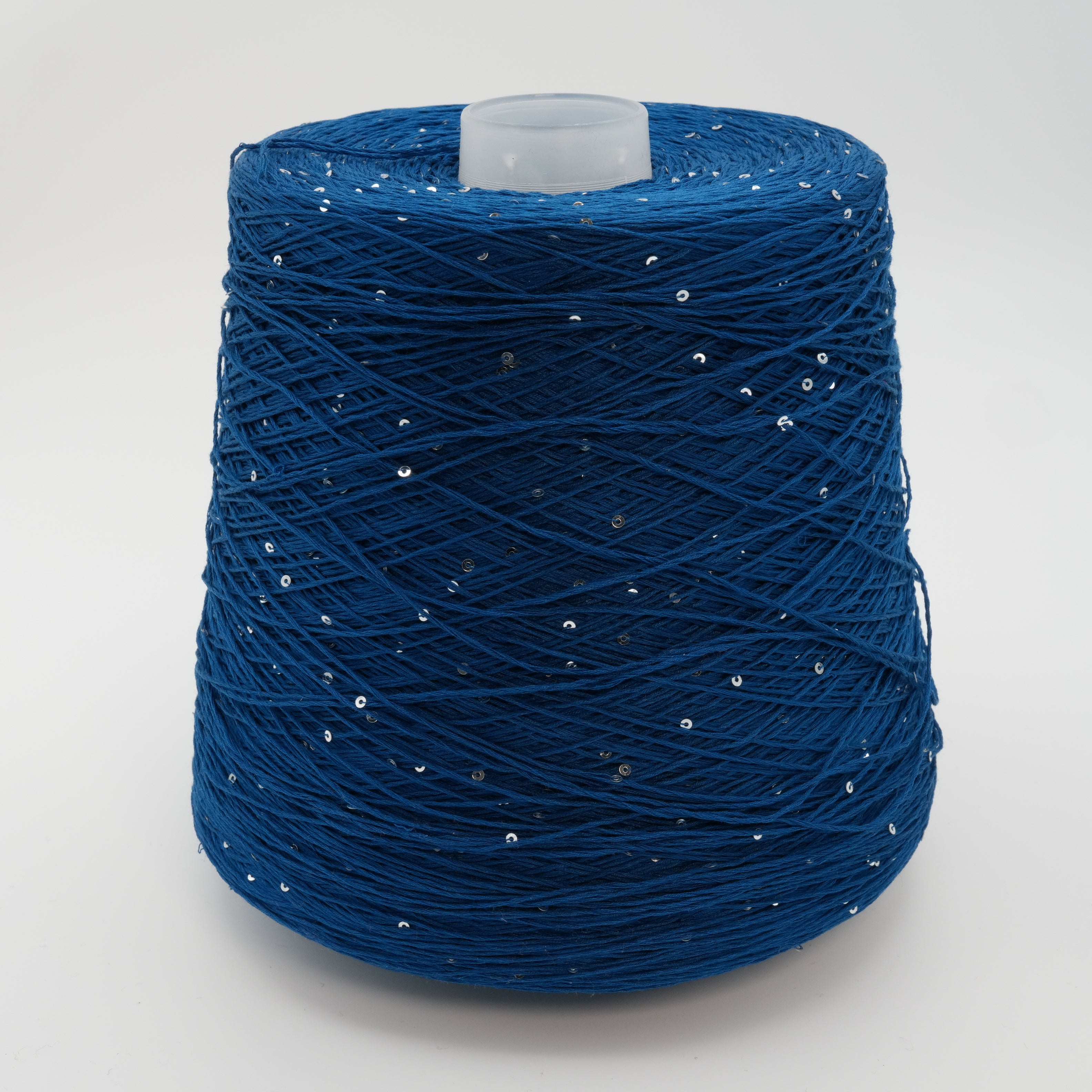 Smeraldo 450m/100g (492yds/3.5oz), Midnight Sapphire – Cotton Blend with Micro-Sequins