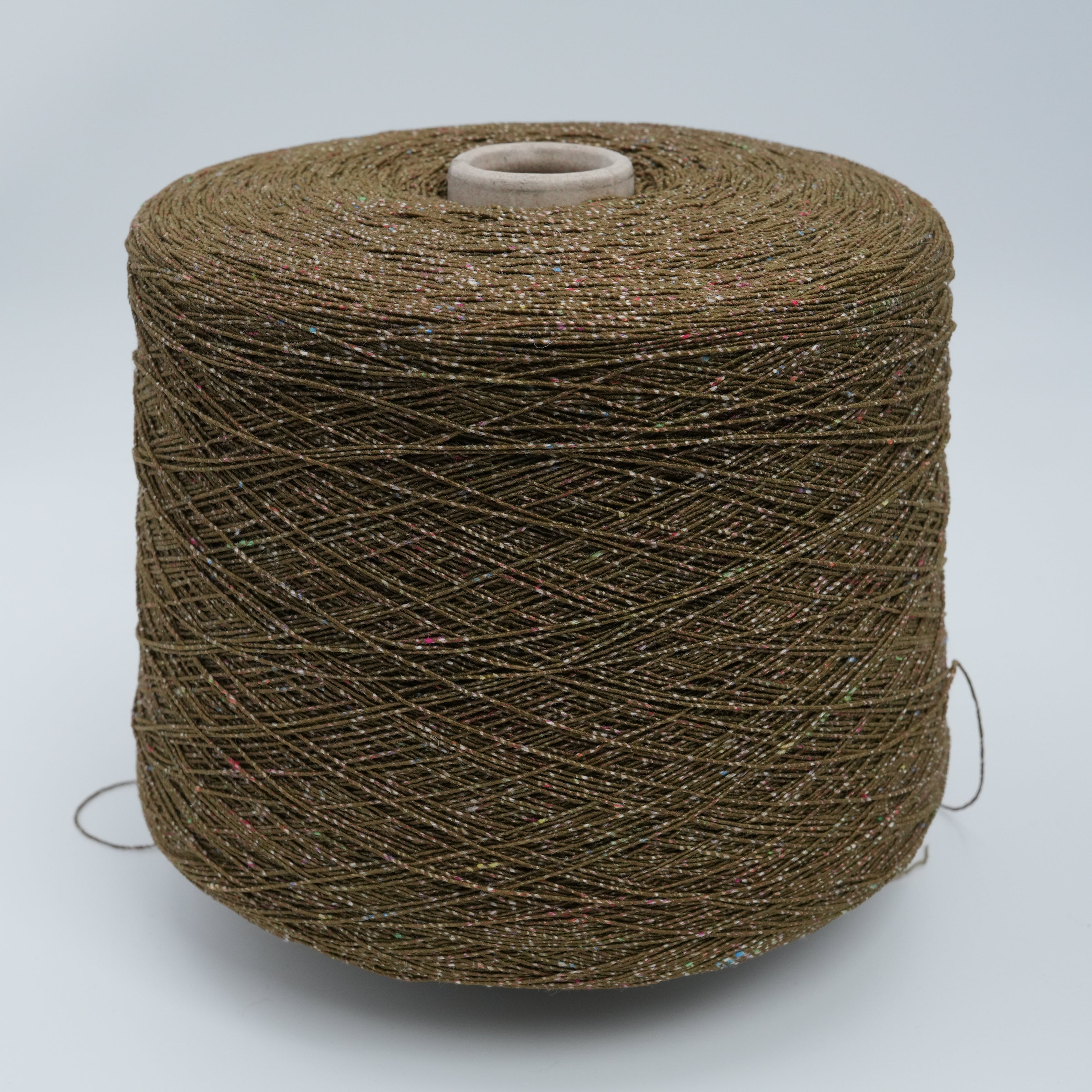 Neppyness 600m/100g (656yds/3.5oz), Olive Confetti – Cotton & Polyamide Blend
