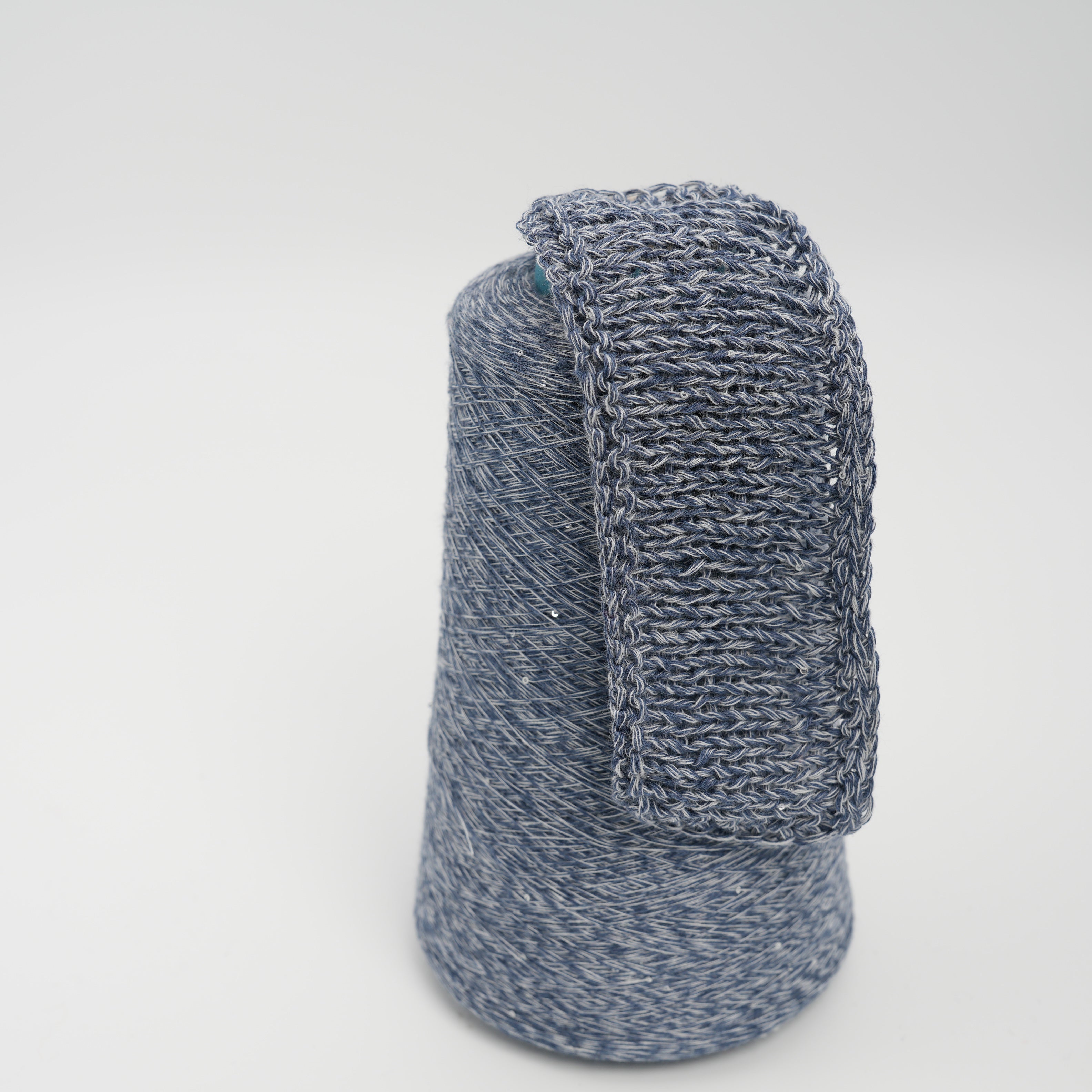 Linette 1500m/100g (1640yds/3.5oz), Sapphire Melange – 85% Cotton, 15% Linen with Micro-Sequins