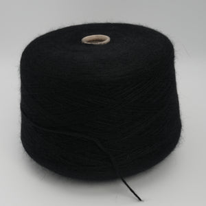 Regina NM3/15 500m/100g (547yds/3.5oz), Soft Black – Angora & Wool Blend