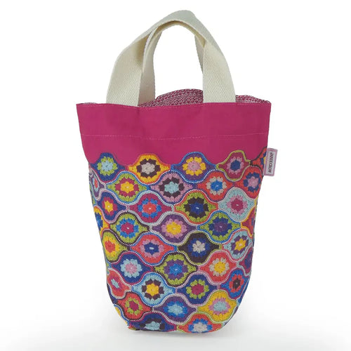 Small Bucket Bag by Emma Ball – 29×28 cm, Lined with Printed Fabric