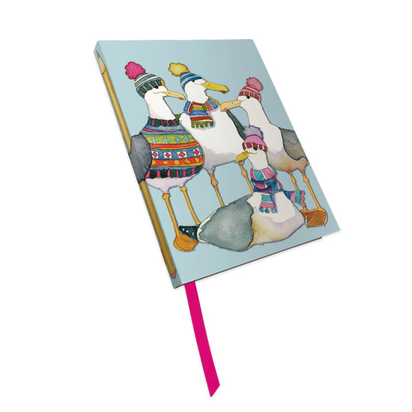 Seagulls in Beanies Bound Notebook