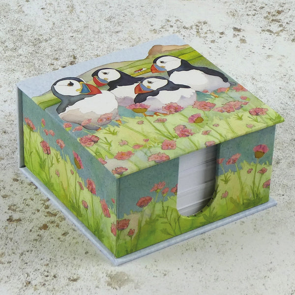 Sea Thrift Puffins Memo Box