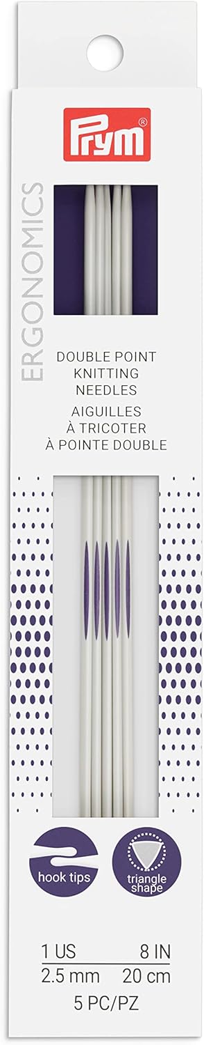 Prym Ergonomics Double Point Knitting Needles, 8" (20 cm)