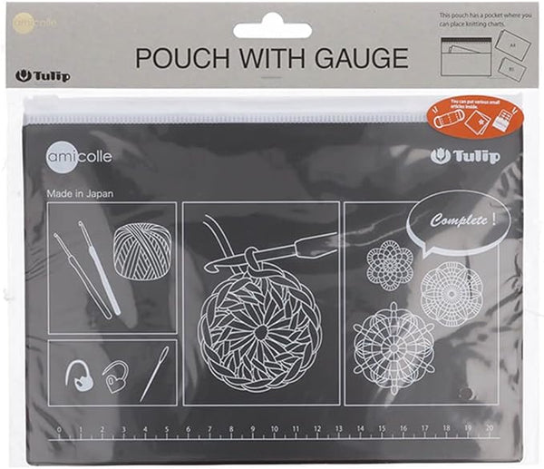 Tulip Pouch with Gauge and Crochet Accessories