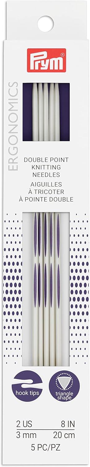Prym Ergonomics Double Point Knitting Needles, 8" (20 cm)