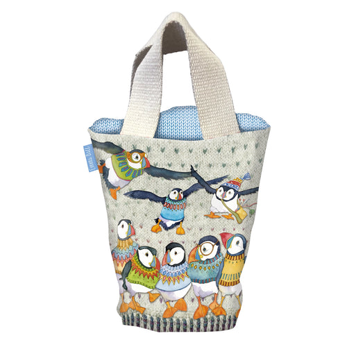 Small Bucket Bag by Emma Ball – 29×28 cm, Lined with Printed Fabric
