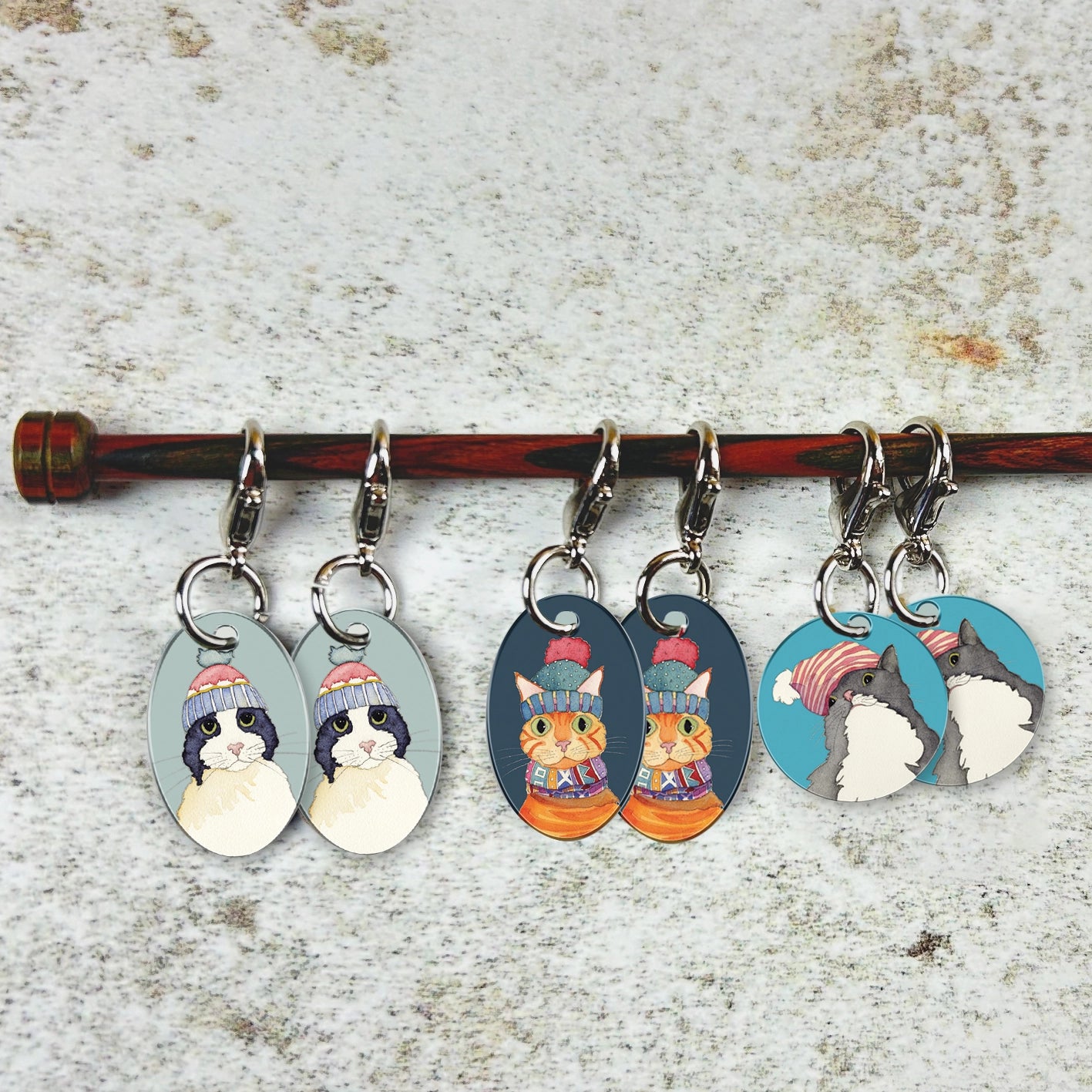 Locking Stitch Markers by Emma Ball (Set of 6)