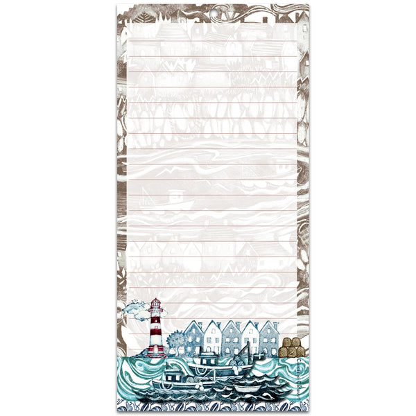 Fishing Village Magnetic Notepad