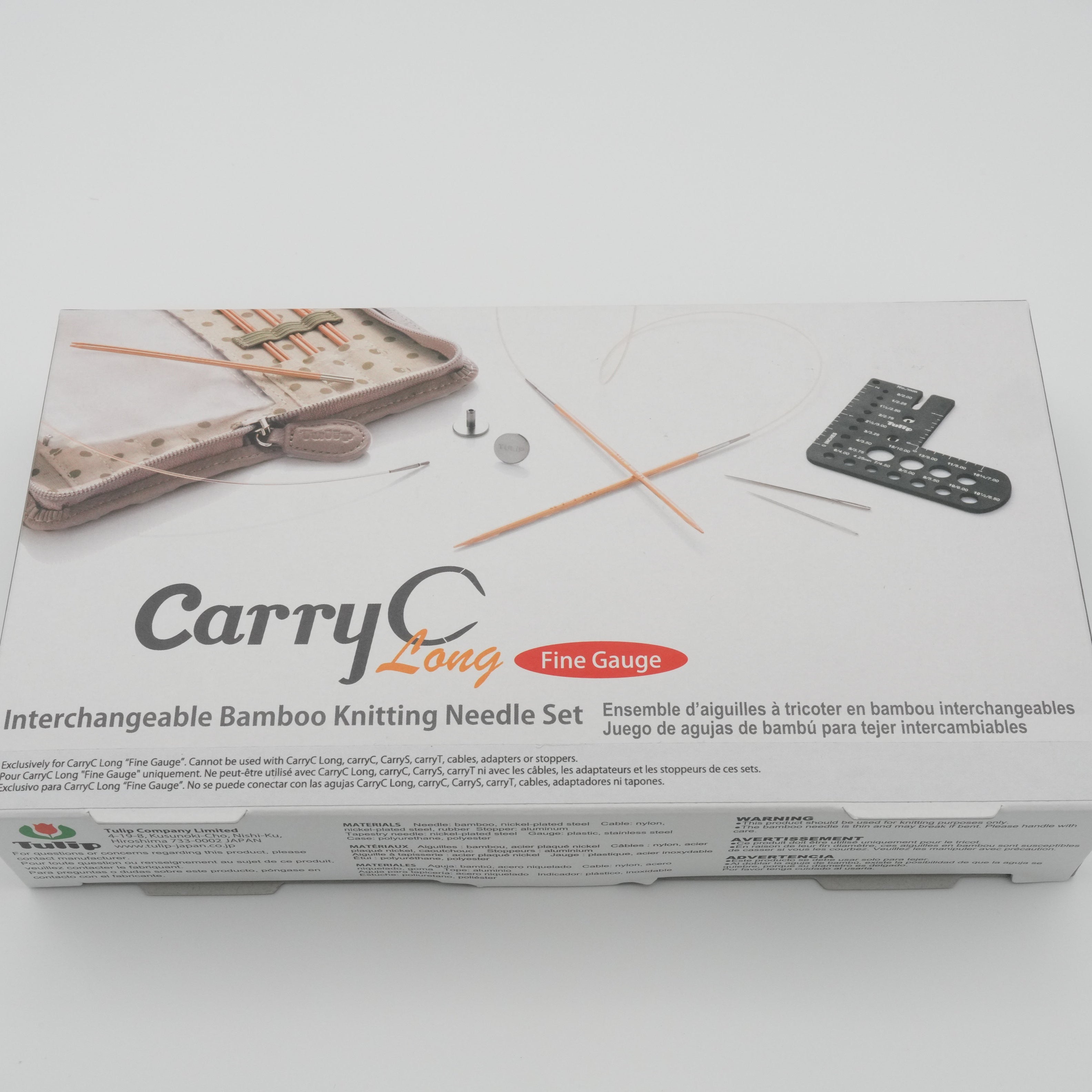 Tulip Bamboo Knitting Needle Set Carry С Long Fine Gauge TP1276