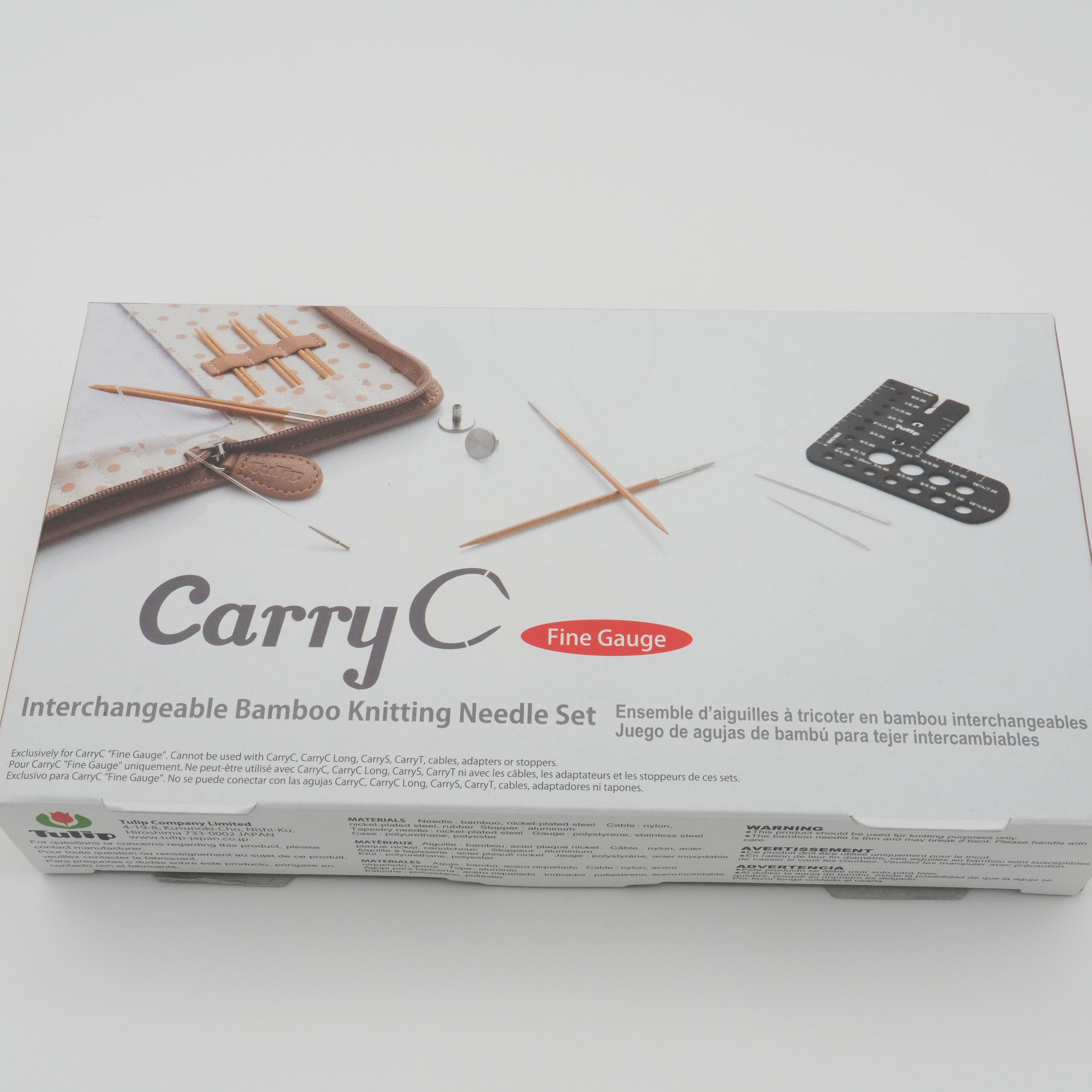 Tulip Bamboo Knitting Needle Set Carry С Fine Gauge TP1288