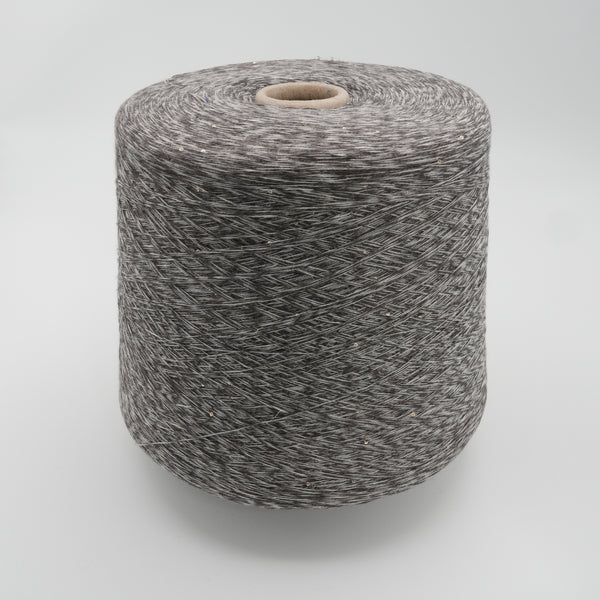 Linette 1500m/100g (1640yds/3.5oz), Hematite Melange – 85% Cotton, 15% Linen with Micro-Sequins