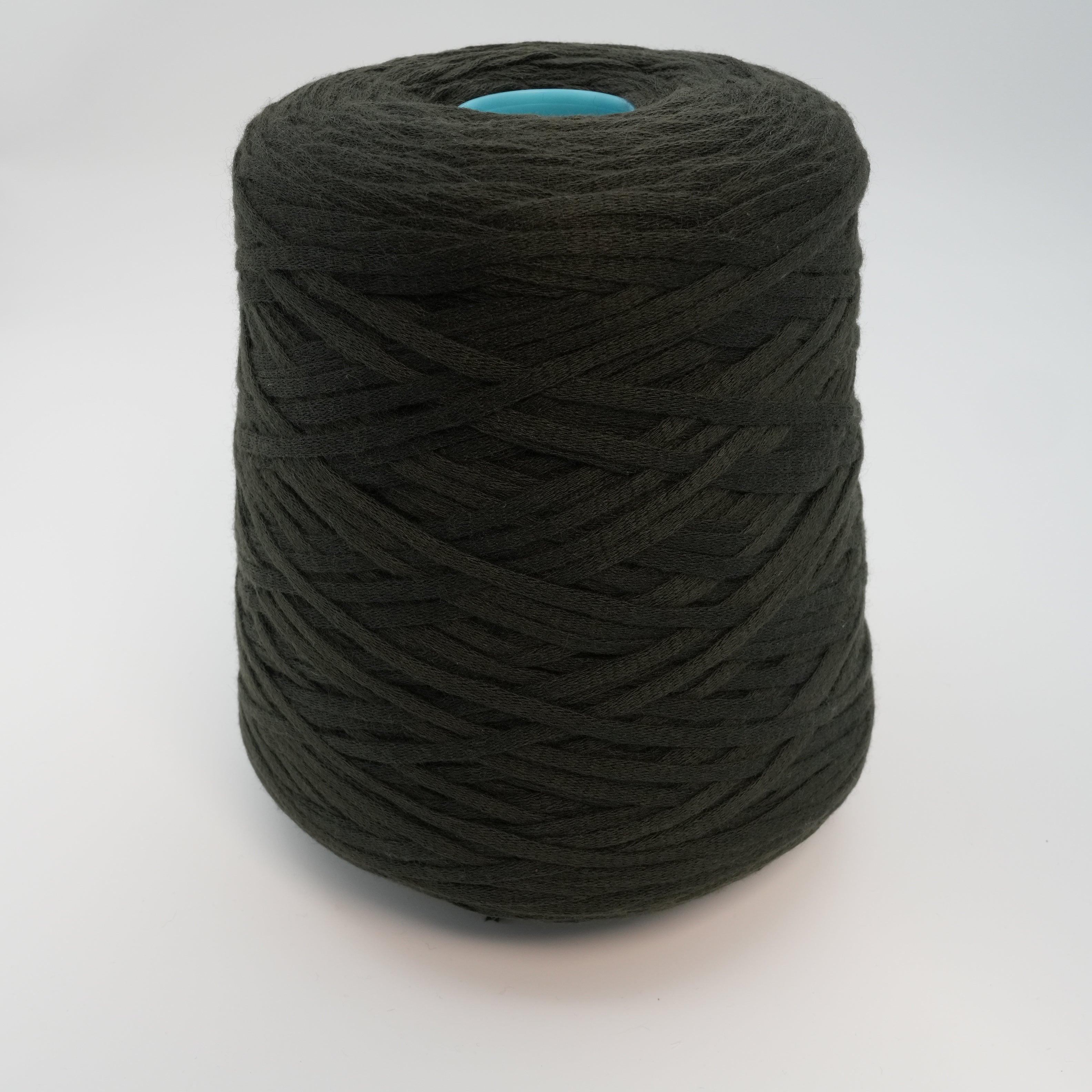 Fettuccia Sloop 150m/100g (164yds/3.5oz), Dark Moss – Cashmere & Fine Wool Tape Yarn