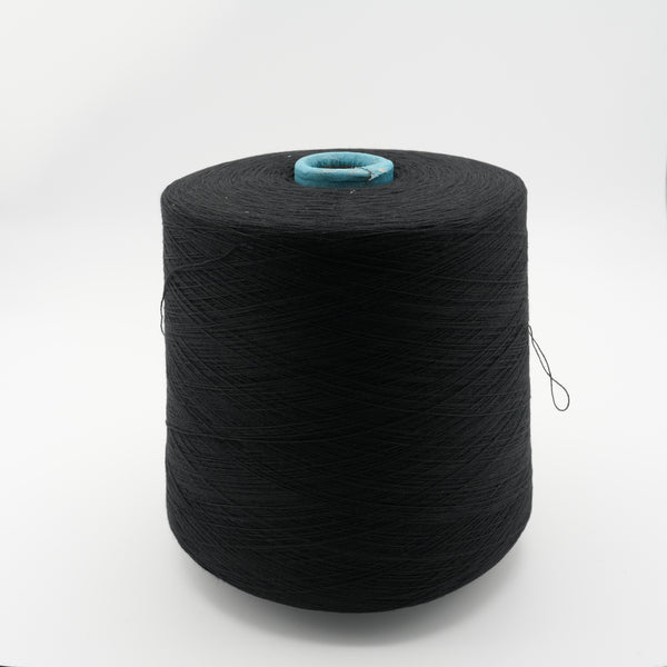 Cote Cash 1600m/100g (1750yds/3.5oz), Glossy Black – Cotton & Cashmere Blend