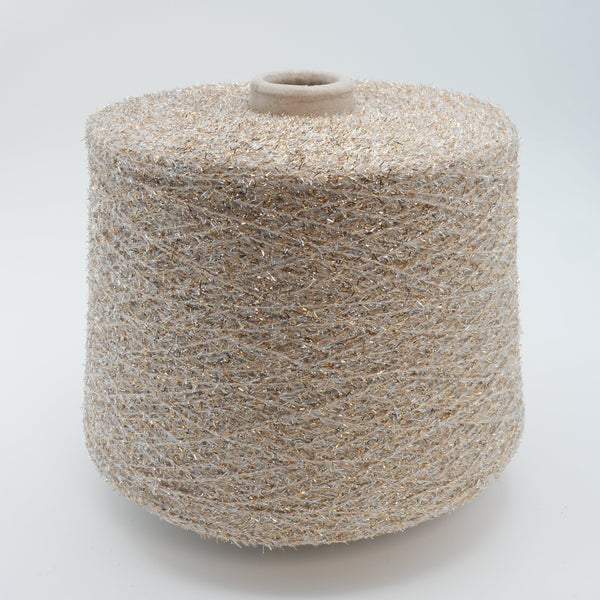 Jenny 680m/100g (744yds/3.5oz), Milky Gold – Polyamide & Lurex Blend