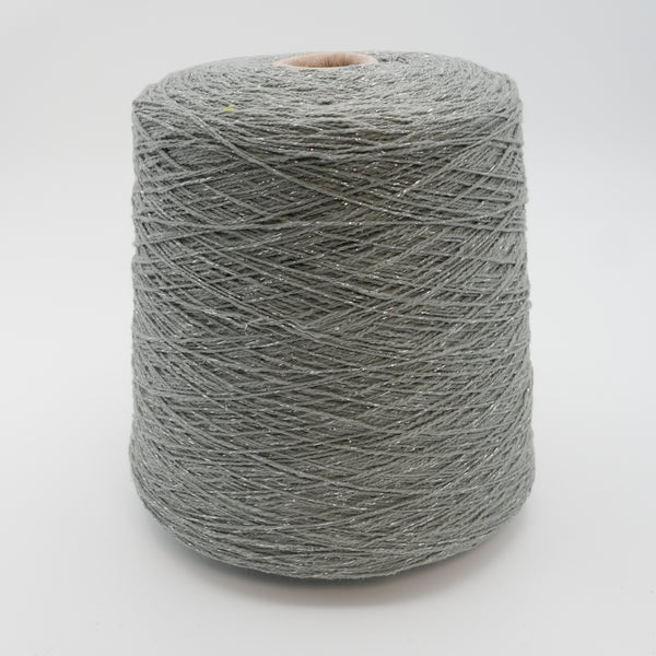 Neon 380m/100g (415yds/3.5oz), Sparkling Grey – Cotton & Lurex Blend