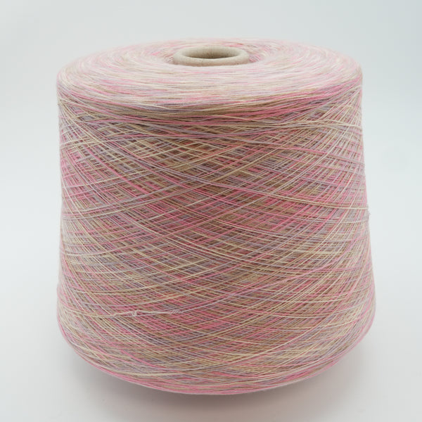 Zibibbo 1900m/100g (2078 yds/3.5 oz), Floral Watercolor – Cotton & Elastane (Elite fiber) Blend