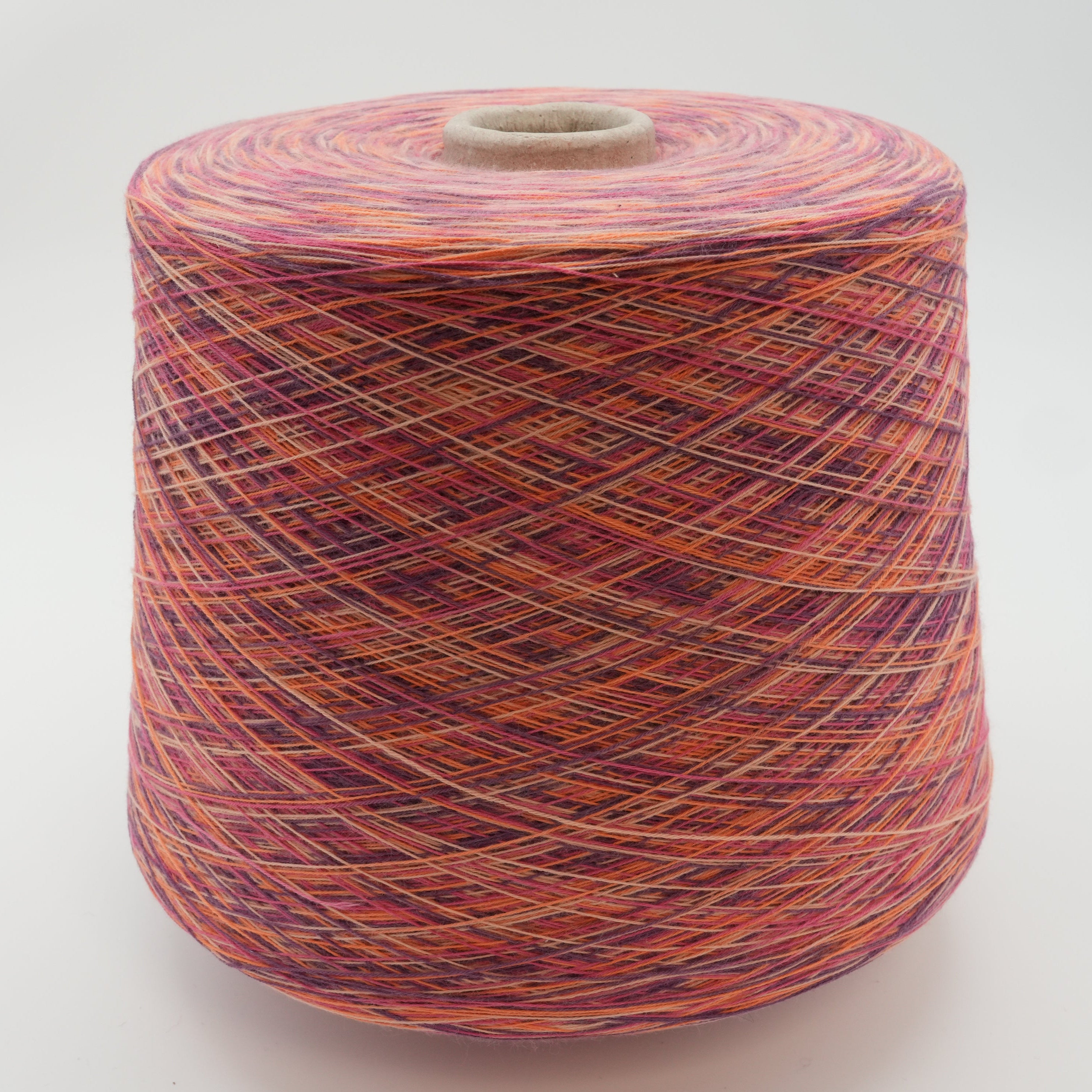 Zibibbo 1900m/100g (2078 yds/3.5 oz), Arancio Mélange – Cotton & Elastane Blend