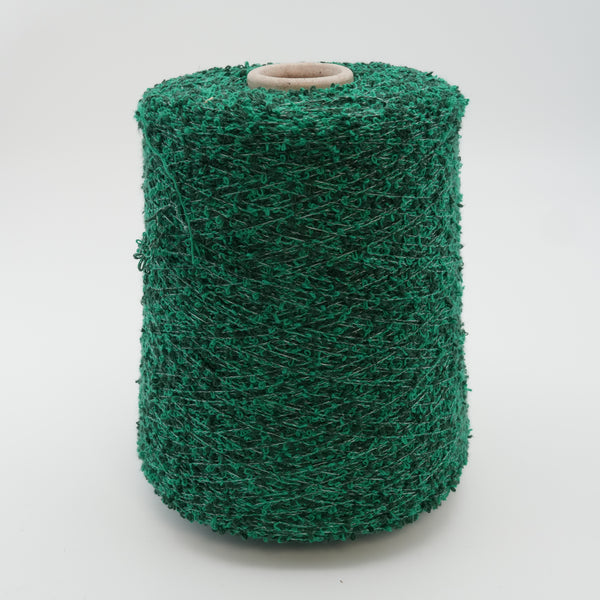 Curly 400m/100g (437yds/3.5oz), Green on Black – Cotton & Polyamide Blend