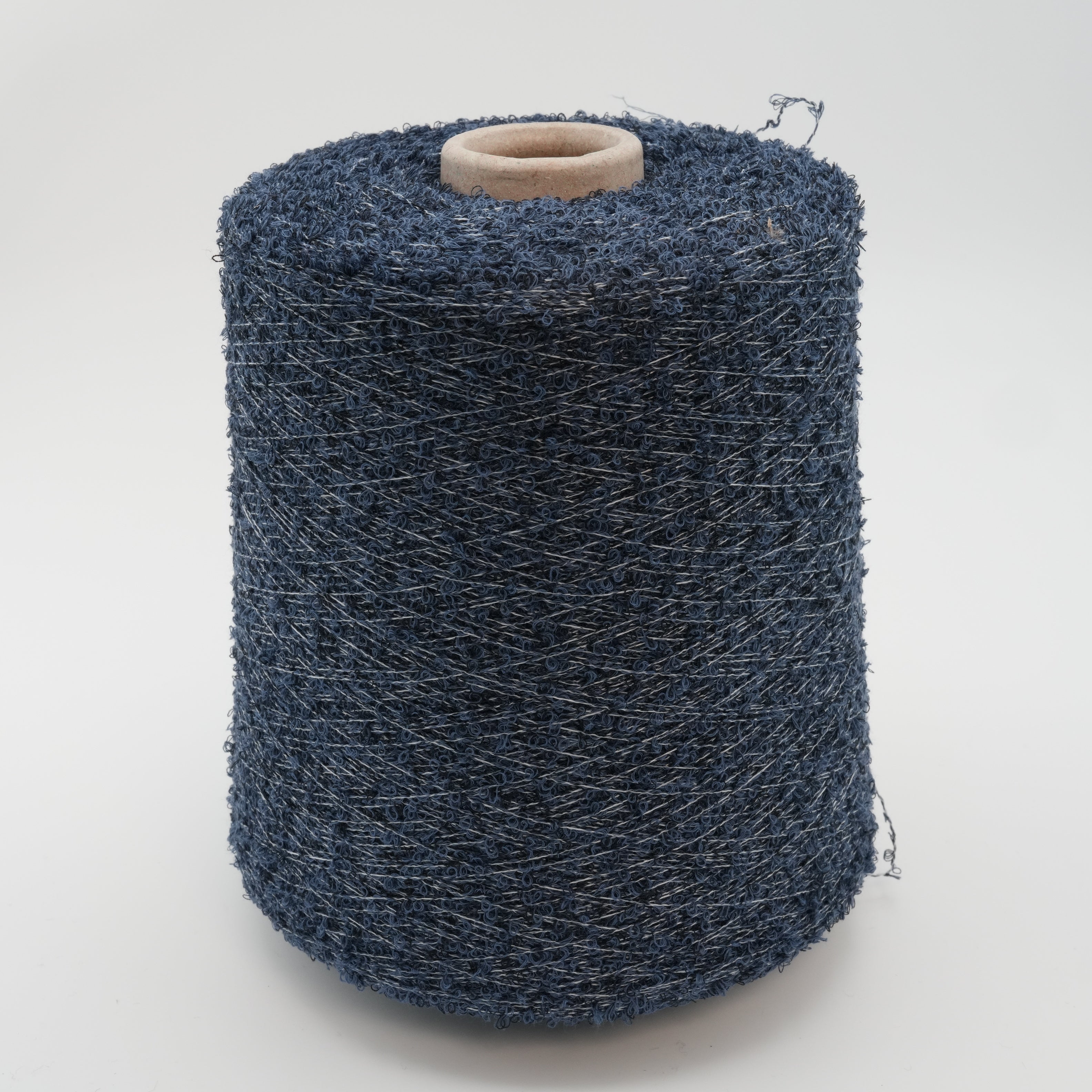 Curly 400m/100g (437yds/3.5oz), Blue on White – Cotton & Polyamide Blend