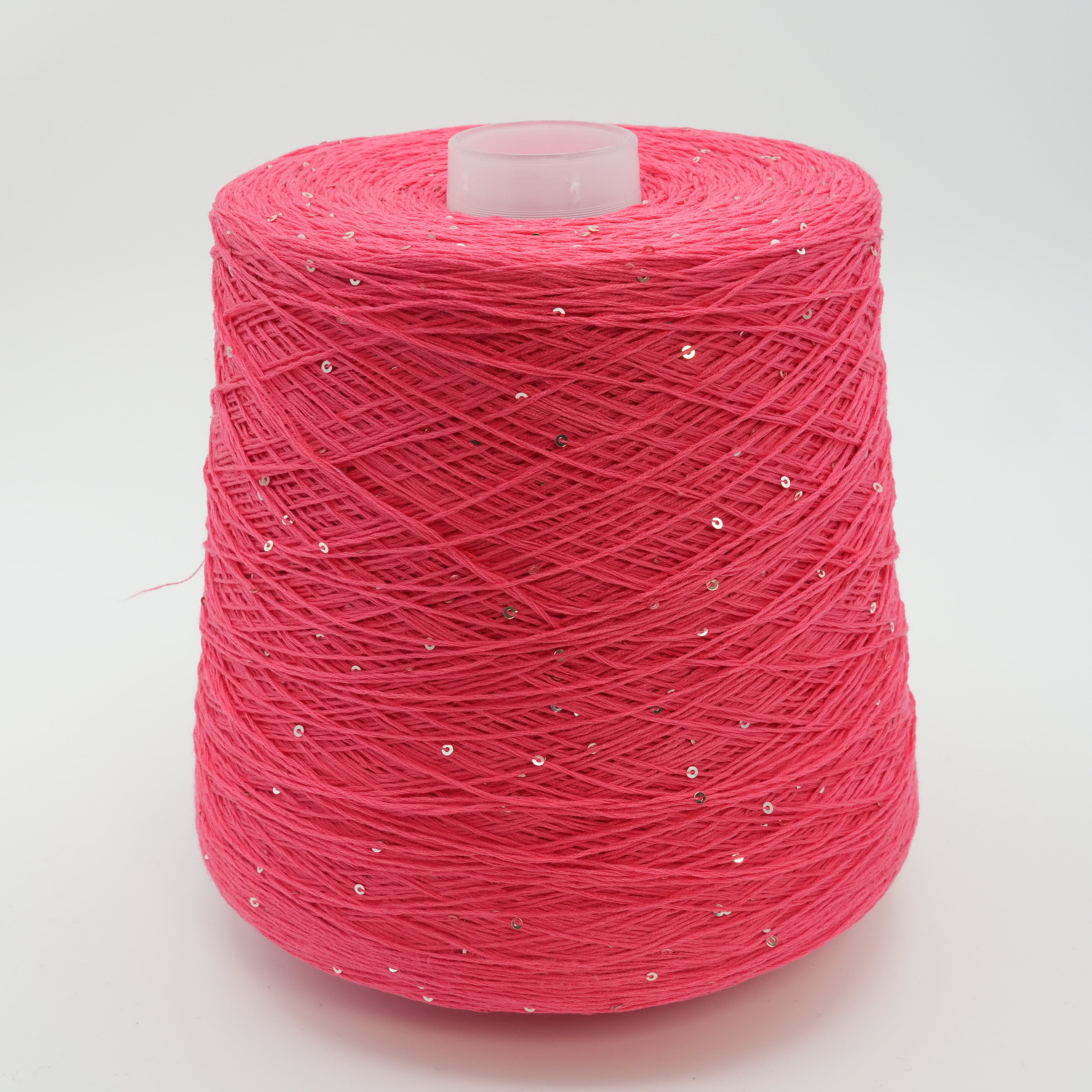 Smeraldo 450m/100g (492yds/3.5oz), Pink Fizz – Cotton Blend with Micro-Sequins