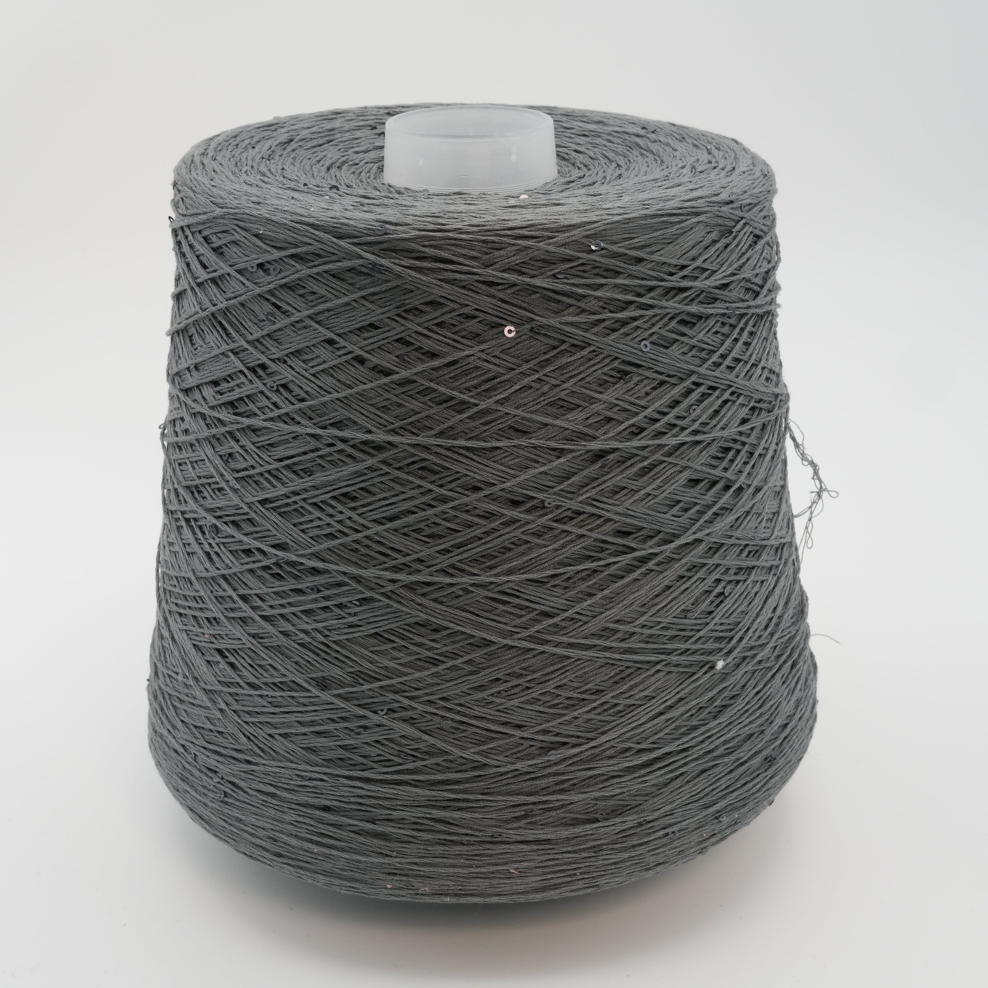 Smeraldo 450m/100g (492yds/3.5oz), Graphite Sparkle – Cotton Blend with Micro-Sequins