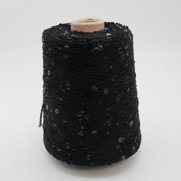 Shining Chic 280m/100g (306yds/3.5oz), Black Tie Sparkle – 100% Silk