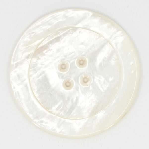 Vintage Mother-of-Pearl Button 4.8cm (1.9") – Natural Shell, 4-Hole