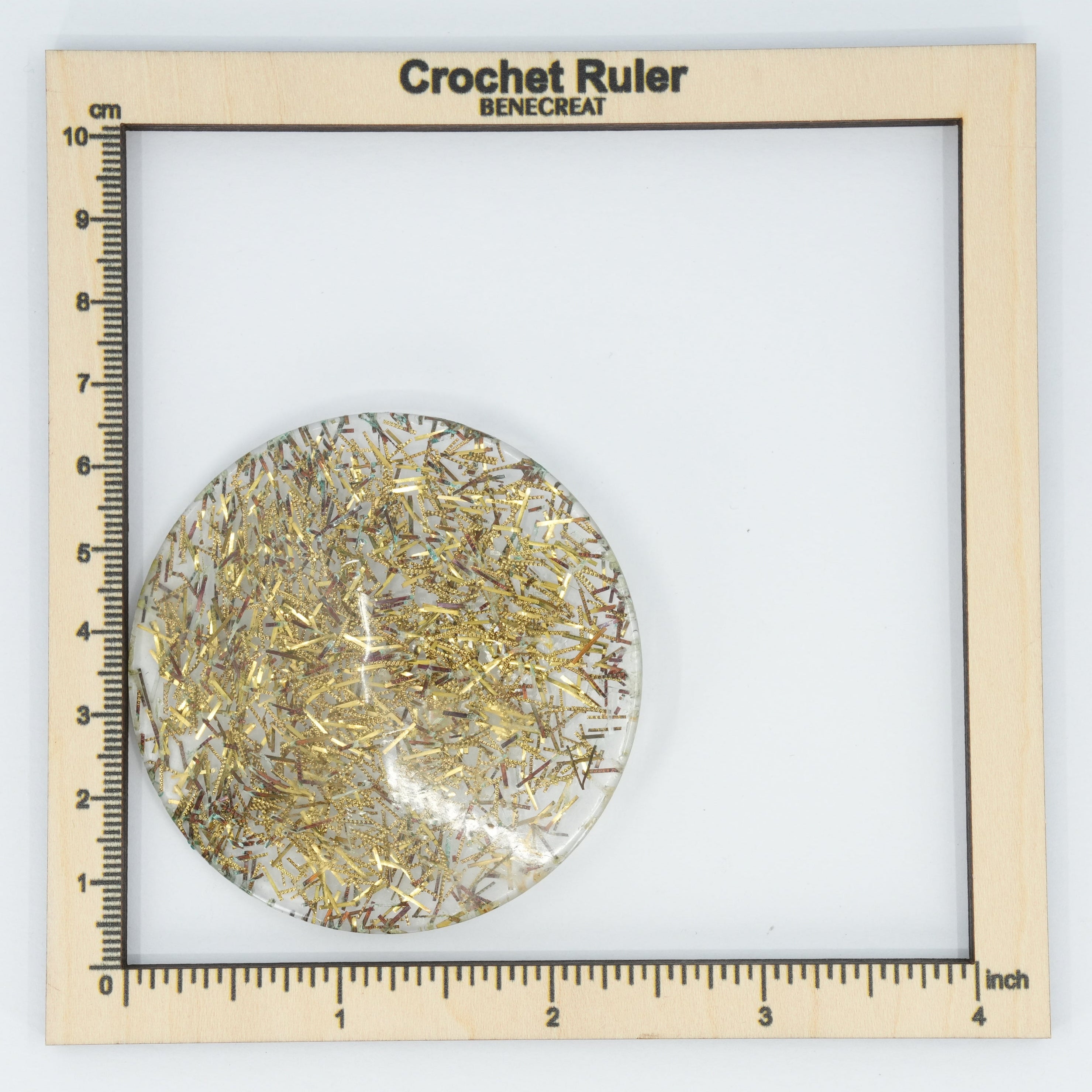 Vintage Confetti Resin Button – 6.5 cm / 2.56 in