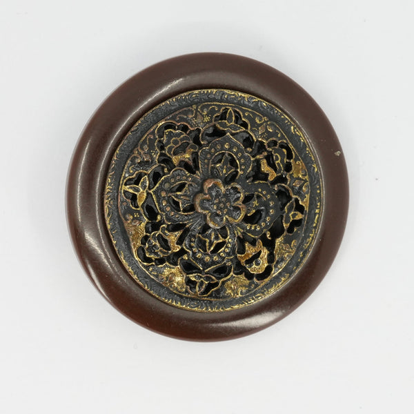 Dark Floral Medallion Button – 4.2 cm / 1.65 in