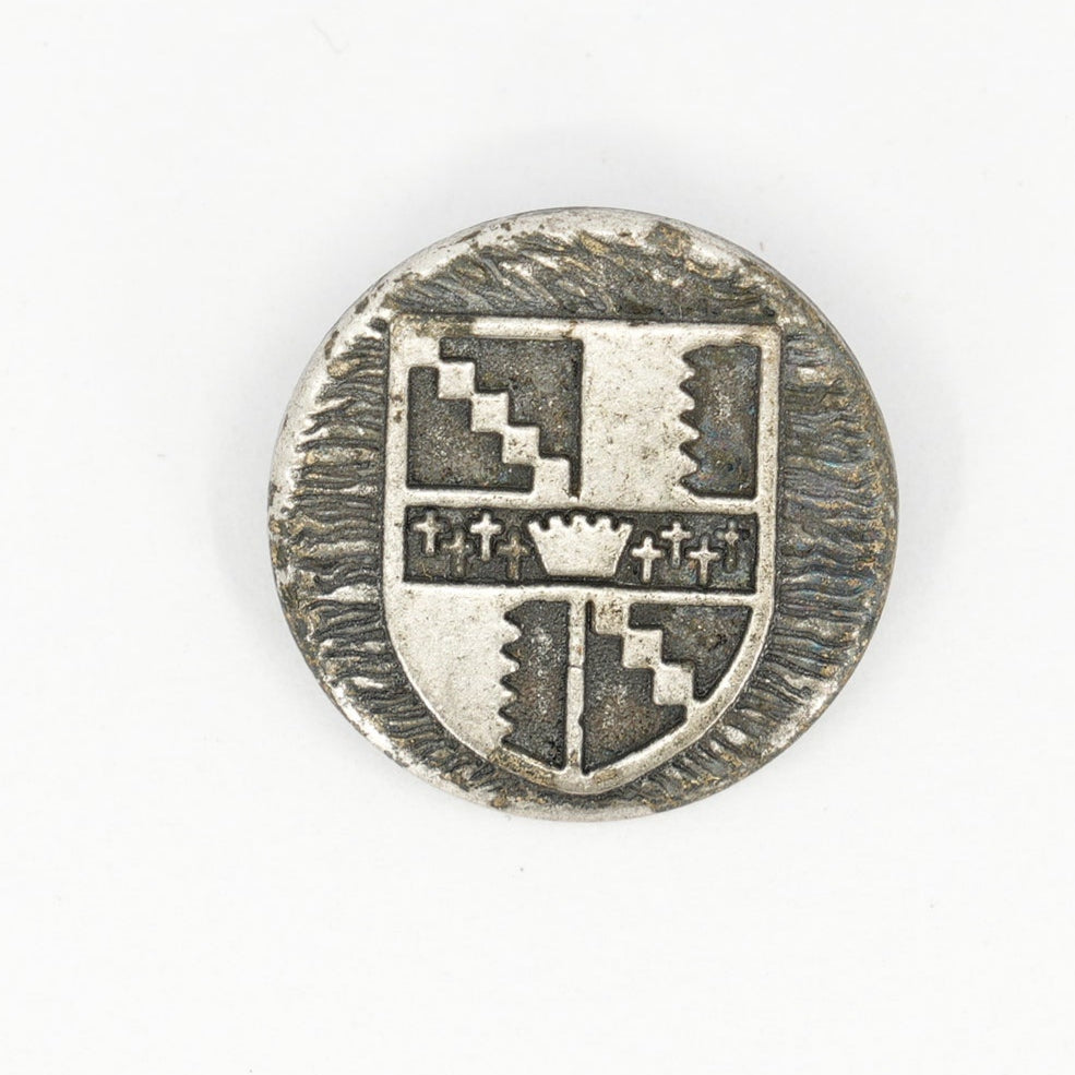 Heraldic Crest Buttons, 2.2 cm (0.87 in) – Aged Silver Alloy