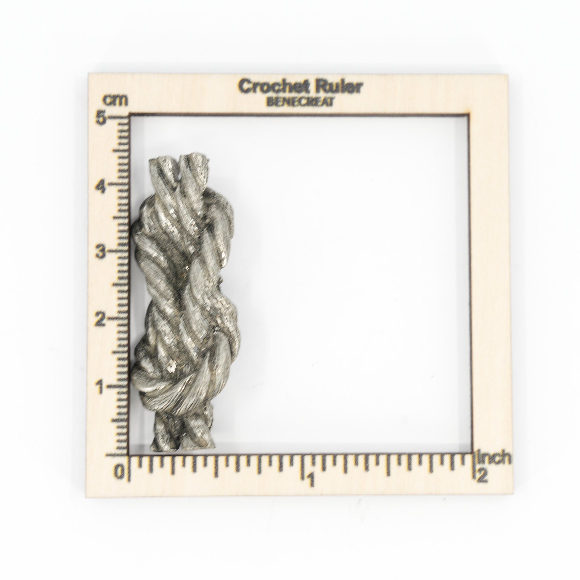 Set of 2 Sculptural Rope-Twist Vintage Buttons | 4.5 cm (1.77 in)