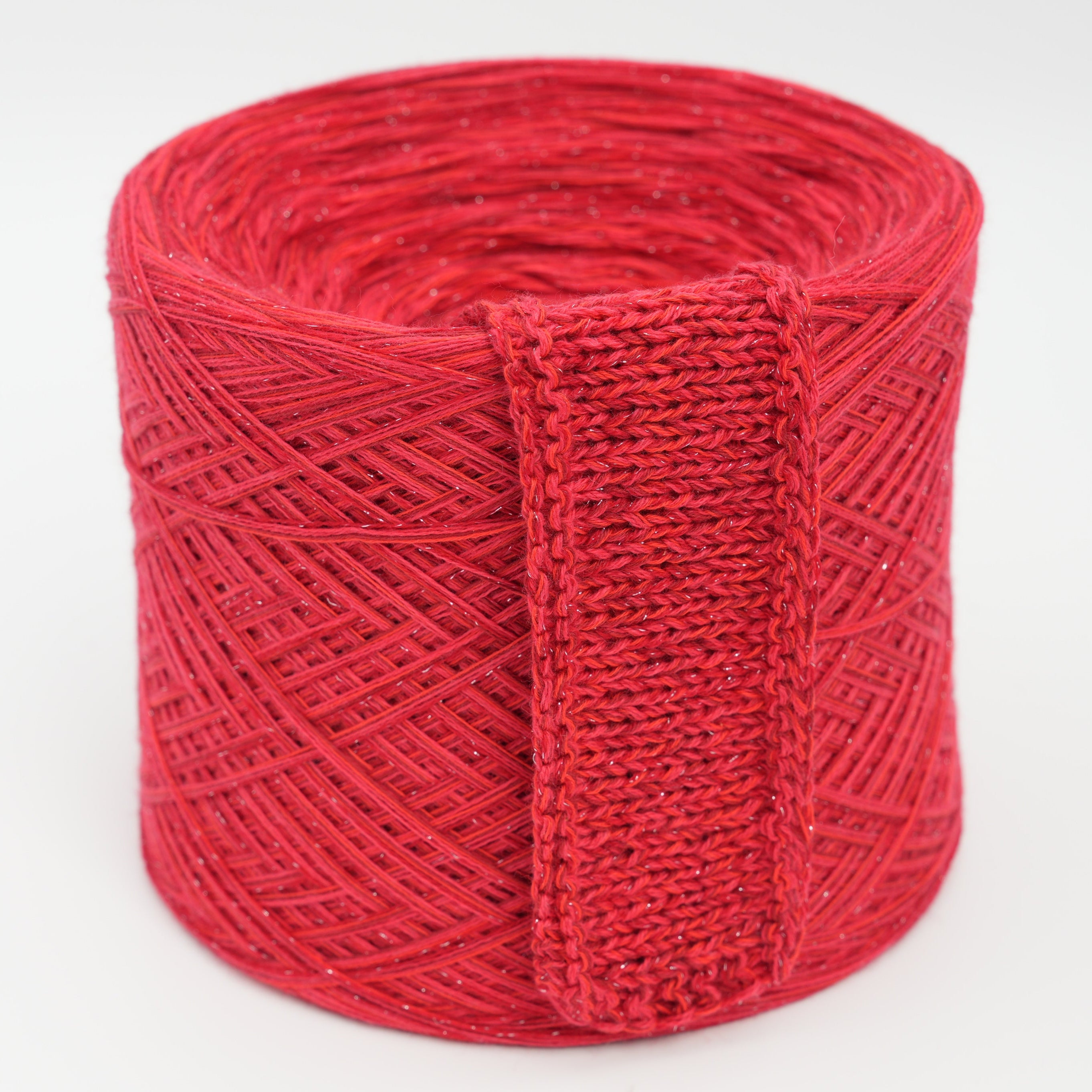 Yarnix – Ruby Port, 395g – Cotton, Merino, Lurex & Other Fibers Blend