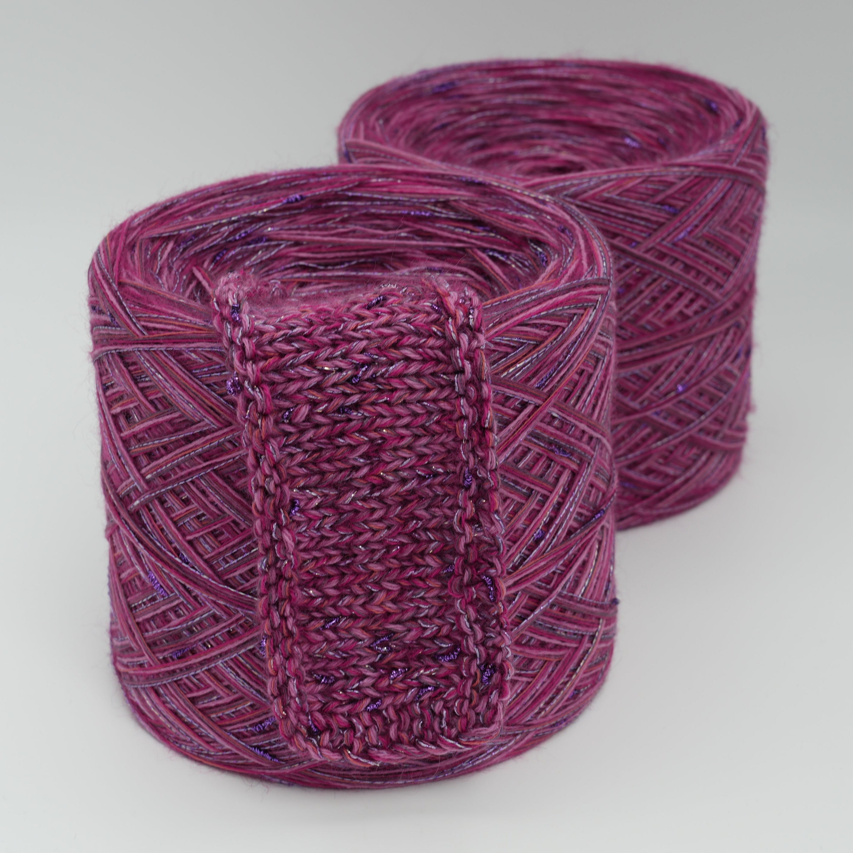 Yarnix – Blueberry Silver – Merino, Cashmere, Silk, Mohair & Lurex Blend