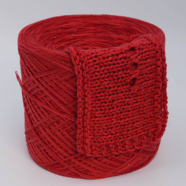 Yarnix Crimson Poppy 245m/100g (268yds/3.5oz) – WV, CO, WS, Lurex