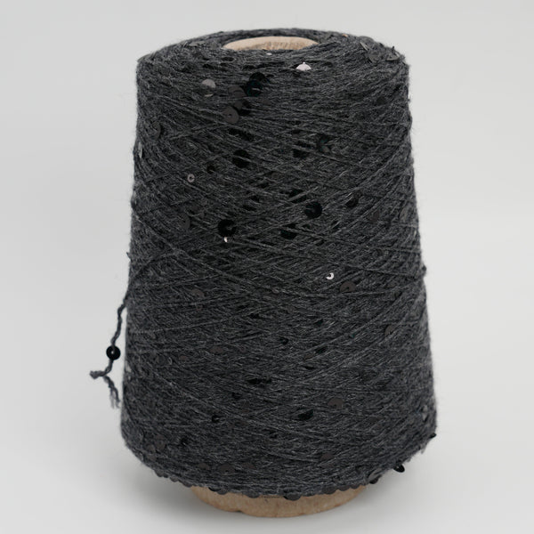 Cosmo 3600 360m/100g (394yds/3.5oz) – 100WV Black Sequins 6mm&3mm