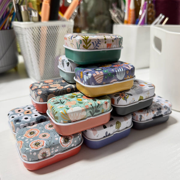 Tin Box with Stitch Markers
