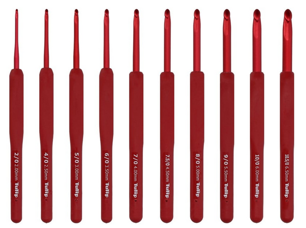 Tulip ETIMO Crochet Hook with Cushion Grip – Red Series