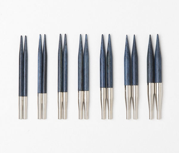 Knit Picks: Blue & Gold Short Interchangeable Needle Clutch Set - 2.75" (7cm) Tips