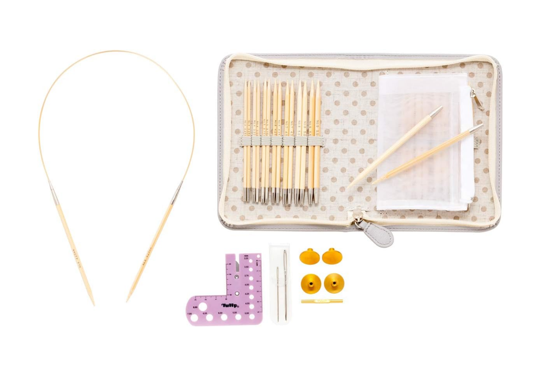 Tulip Bamboo Knitting Needle Set CarryC Long TP1264