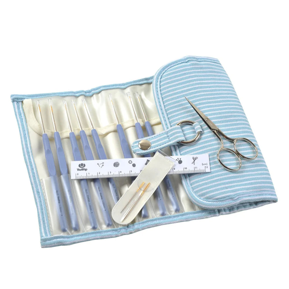 Tulip Steel Crochet Hooks Set Royal Silver 8pc TP1168