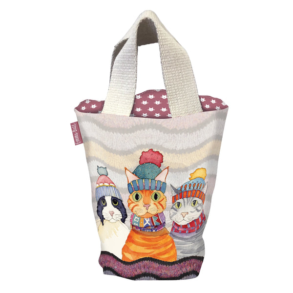 Small Bucket Bag by Emma Ball – 29×28 cm, Lined with Printed Fabric
