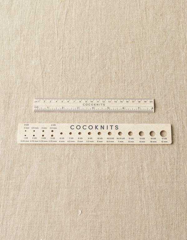 Cocoknits Magnetic Ruler & Needle Gauge Set