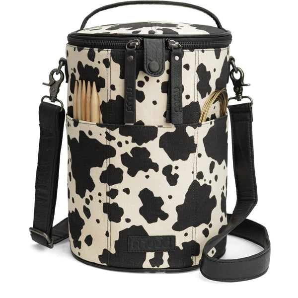 Muud Saturn XL — Textile Project Bag with Leather Details